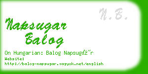 napsugar balog business card